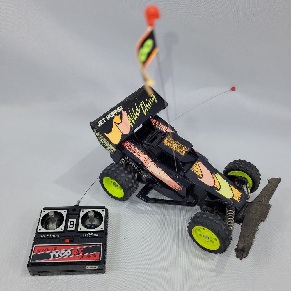 Jet Hopper Wild Thing Vintage RC Radio Control Race Car & Remote By Tyco